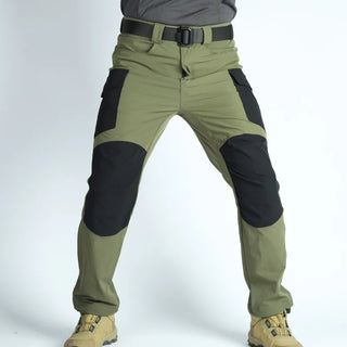 2024Men's Tactical Trousers Slim Pants Outdoor Overalls Straight Training Multiple Pockets Hiking Fishing Casual Pants Quick Dry