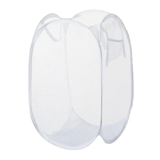 Foldable Hand-Held Laundry Basket Dirty Clothes Storage Grid Basket Household Organizer for Clothes