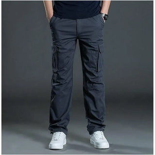 Plus Size 28-42 Men Muti Pocket Cargo Long Pants Casual  Loose Outdoor Tactical Military