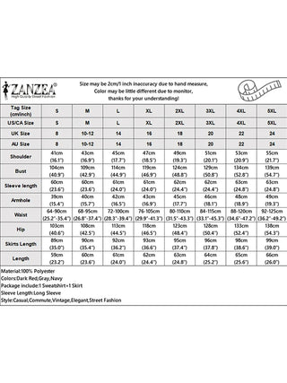 ZANZEA 2025 New Chic Sets Autumn Sports 2 Piece Dress Sets Holiday Women Bowtie Pullover Skirt Suit Casual Loose Korean Outfits