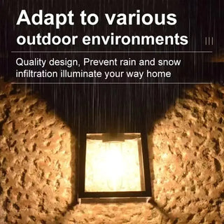 Powerful Solar Wall Light Outdoor Waterproof LED Lamp House Garden Fence Decoration Light Sensor Solar Energy Wall Lantern LED