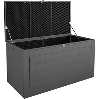 Outdoor Living 88180BGY1E Outdoor Patio Storage, Extra Large, 180 Gallons, Charcoal Deck Box,