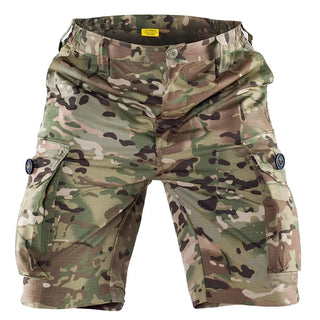 Geometric Camo Combat Shorts Mens Summer Multi Pocket Outdoor Hiking Mid Pants Size S-3XL Waterproof Tactical Training Overalls