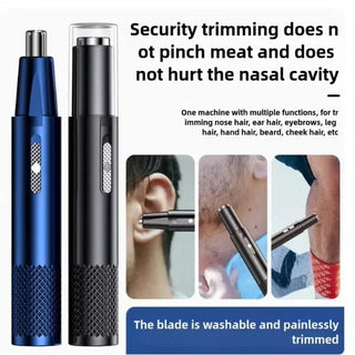 Ear and Nose Hair Trimmer for Men 360 Rotating Dual-Blade Electric Shaver Professional Ear Nose Hair Clipper Facial Hair Removal
