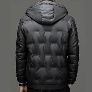 Men's Genuine Leather Luxury Down Jacket Man Winter Hooded Short Thicken Large Size Sheepskin Coat Male Oversized Puffer Jacket