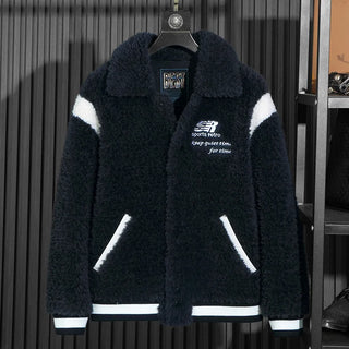 YOLANFARIY Mens Shearling Coat Warm Wool Jacket Men Short Style Real Fur Coats Winter Clothes Slim Fit Мужской Тренчкот 2024