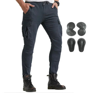 Men's Motorcycle Cycling Denim Jeans Cargo Overalls