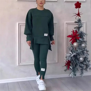 Women's 2 Piece Sweater shirt Leggings Set Pullover