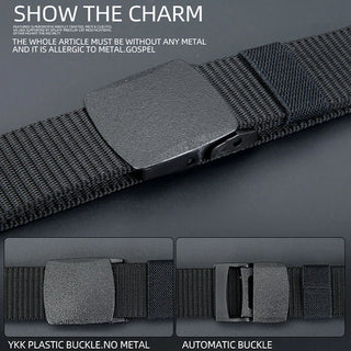 Men's Casual Tactical Belt - High Quality Military Nylon Durable Plastic Buckle Outdoor Sports Training Versatile Denim Belt