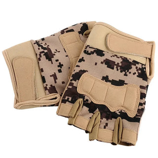 Men's Tactical Gloves Military Army Shooting Fingerless Gloves Anti-Slip Outdoor Hunting Sports Paintball Airsoft Bicycle Gloves