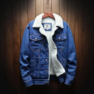Denim Jackets Man Padding with Sheep jeans coat