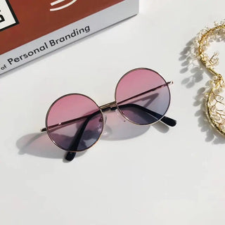 Fashion Retro Round Sunglasses Women Sun Glasses Lens Alloy Kids Sunglasses female Eyewear Frame Driver Goggles Car Accessories
