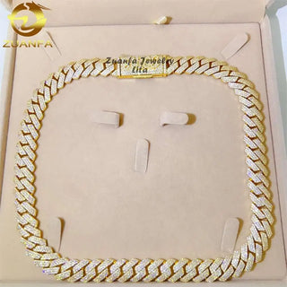 Custom Fine Jewelry Vvs Moissanite Cuban Link Chain.