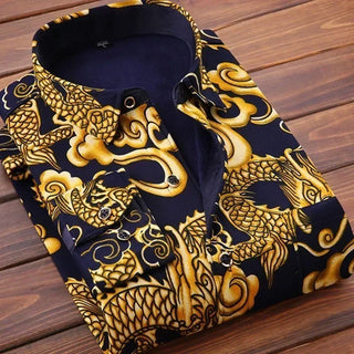 Men's Casual Long Sleeve Plaid Shirt