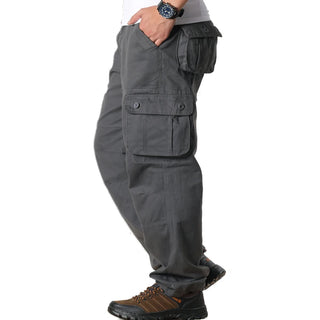 Spring Military Work Overalls Cargo Pants Men Loose Straight Tactical Pant Multi-Pocket Baggy Casual Cotton Slacks Long Trousers