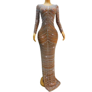 Long Glitter Pink Prom Dresses Sexy Mermaid Style Sheer Luxury Sparkly Beaded Silver Black Girl Formal Prom Gala Gowns Huabao