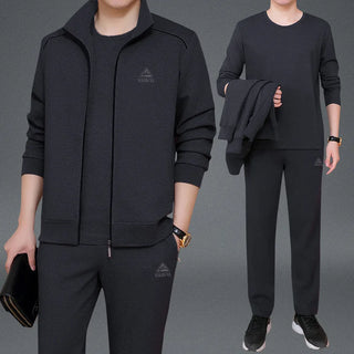 PLUS Size Sport Tracksuits Jackets + Pants 3 Piece Male Running Jogging Suit Outfits Warm Fitness Winter Outdoor Sportswear