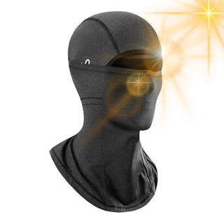 Ski Face Cover UPF 50 Sun Protection Cool Ice Silk Head Cover Elastic Fit Cycling Cap Breathable Head Sock With Glasses Holes