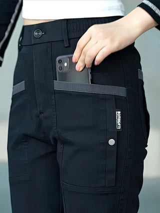 Elastic Stretch Cotton Straight Tactical Gear Pocket Cargo Pants Men Outdoor Casual Trousers Sport Brown Sweatpants Male