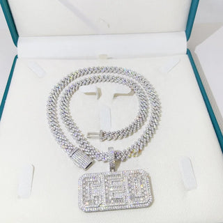 Custom CEO Initial Letter Pendant Necklace 925 silver