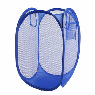 Foldable Hand-Held Laundry Basket Dirty Clothes Storage Grid Basket Household Organizer for Clothes