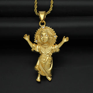 Iced Out Rhinestones Pendant Necklace