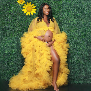 Customized Puffy Tulle Maternity Dress Gown for Photo Shoot