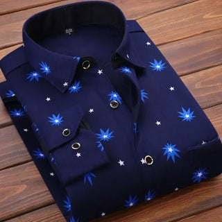 Men's Casual Long Sleeve Plaid Shirt