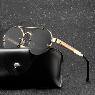 Vintage Punk Style Sunglasses Men Retro Round Metal Frame Women Summer New Design Sun Glasses Fashion Eyewear UV400