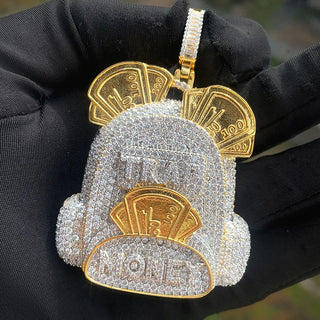 Hip Hop 5A+ CZ Stone Bling Iced Out MONEY bag Jewelry