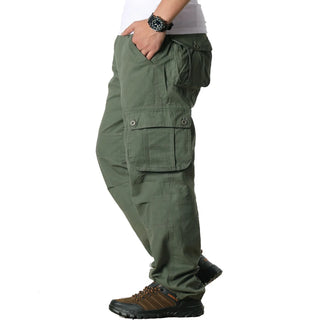 Spring Military Work Overalls Cargo Pants Men Loose Straight Tactical Pant Multi-Pocket Baggy Casual Cotton Slacks Long Trousers