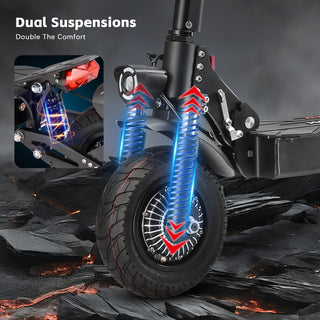 HALO KNIGHT T104 Adult Electric Scooter 2400W Dual Motor Powerful 65KM/H Fast E Scooter 52V 21Ah Cheap Foldable US Kick Escooter