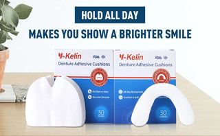 Y-Kelin Lower Denture Adhesive Cushion 60 Pads Strip (Pack of 2)