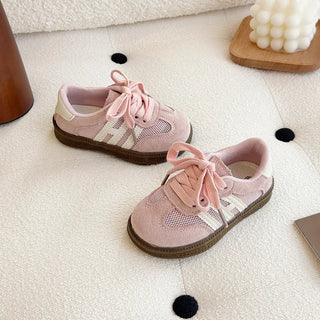 ZY Summer Korean Style Casual Running Shoes for Boys White Mesh Upper Lace-Up Closure Rubber Midsole Fashion Trend