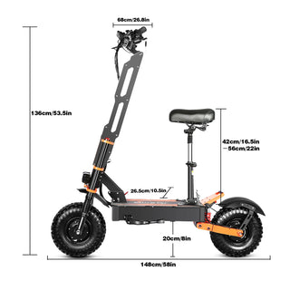 EU US Drop Shipping 14-Inch Electric Scooter 8000W 60V Lithium Battery X8 Model Long Distance Adults Electric Scooter Wholesale