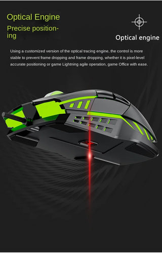 Macro Definition 7D Esports Gaming Mouse USB Right Hand RGB Backlit Can Be Turned off Heavy Duty Wired Stock Office Home LOL