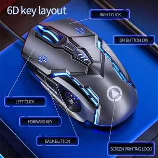 Original Wired Mouse BackLight High Sensitivity 6 Keys Macro Programming Gaming Mechanical Mouse for Game Computer Tablet PC
