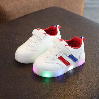 Lightweight Comfortable Children's Shoes Soft Bottom LED Light Children Shoes Non-slip Leisure School Kids Shoes Breathable