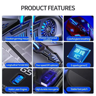 Original Wired Mouse BackLight High Sensitivity 6 Keys Macro Programming Gaming Mechanical Mouse for Game Computer Tablet PC