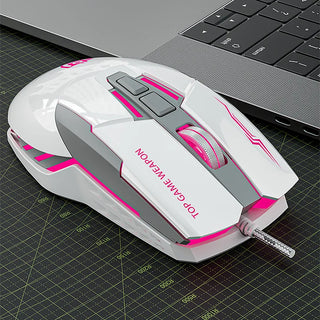 Macro Definition 7D Esports Gaming Mouse USB Right Hand RGB Backlit Can Be Turned off Heavy Duty Wired Stock Office Home LOL