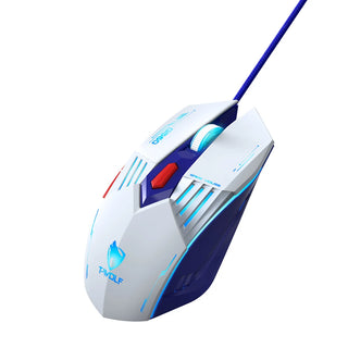 1.45M USB Line RGB Wired White Computer Gaming Mouse