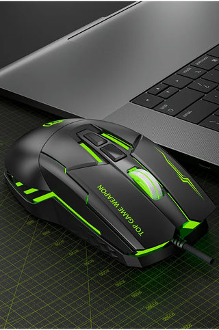 Macro Definition 7D Esports Gaming Mouse USB Right Hand RGB Backlit Can Be Turned off Heavy Duty Wired Stock Office Home LOL