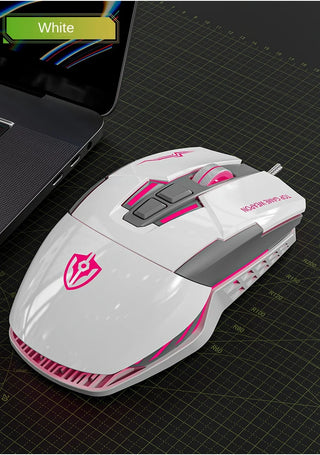 Macro Definition 7D Esports Gaming Mouse USB Right Hand RGB Backlit Can Be Turned off Heavy Duty Wired Stock Office Home LOL