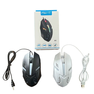 In-Stock X1 Neutral Backlight Seven-Color Glowing Gaming Wired Mouse USB Cheap Mouse Esports Mouse