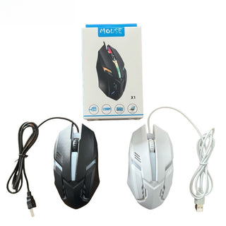 In-Stock X1 Neutral Backlight Seven-Color Glowing Gaming Wired Mouse USB Cheap Mouse Esports Mouse