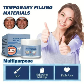Moldable False Teeth, Tooth Repair Granules, Tooth Beads, Temporary Filling for Rooth, Broken Tooth Repair Kit, Thermal Fit Q6N2