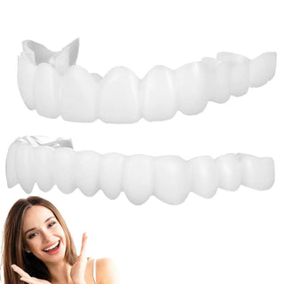 Tooth Veneers Unisex Teeth Veneer Upper Lower Veneers Temporary Smile Improver  Instant Confidence Smile Tools Beauty Tool