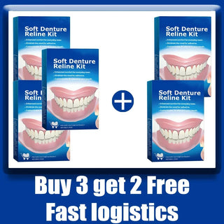 Denture Silicone Kit Silicone Liners Soft Kit Soft Denture Kit Teeth Upper And Lower Set Easy Use Dental careF7$k