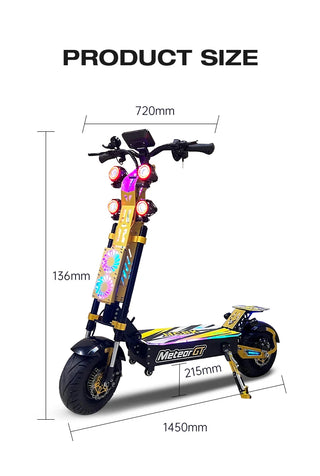 Fast Delivery GT-M8 72V50AH 60V60AH Dual Motors trottinettes électriques 13/14 inch City/off-road Wheel Adult Electric Scooter