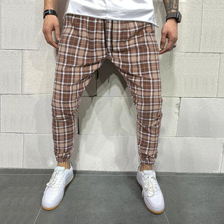 Mens Drawstring Lattice Pants Trousers with Bound Feet Style Casual Comfortable Breathable Loose Fit Long Leggings